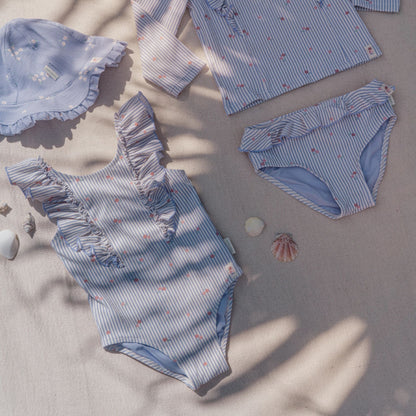 Little Dutch - Costume intero con volant bimba - Dreamy Stripes