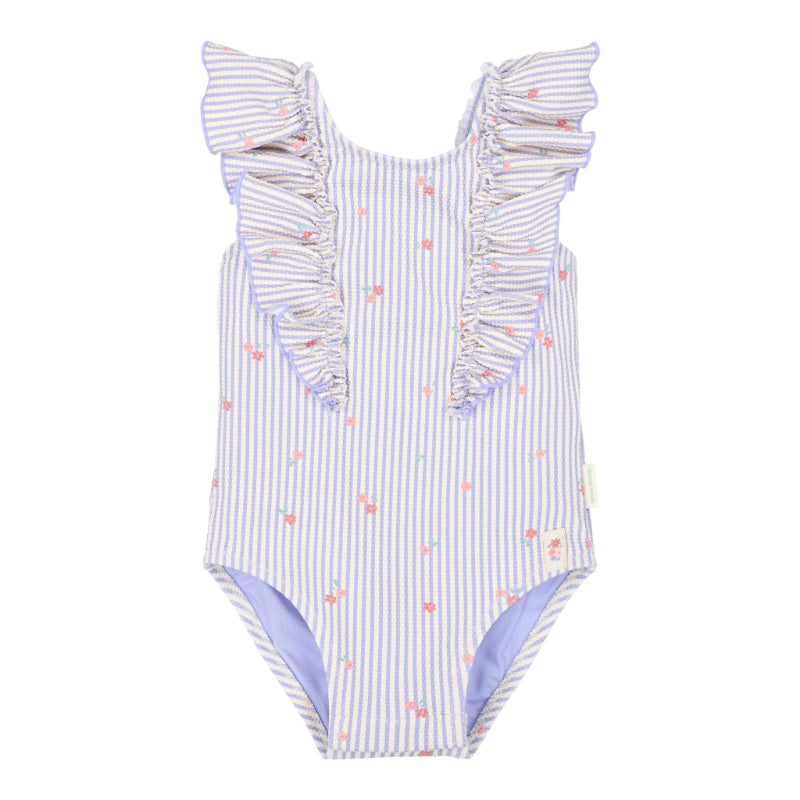 Little Dutch - Costume intero con volant bimba - Dreamy Stripes