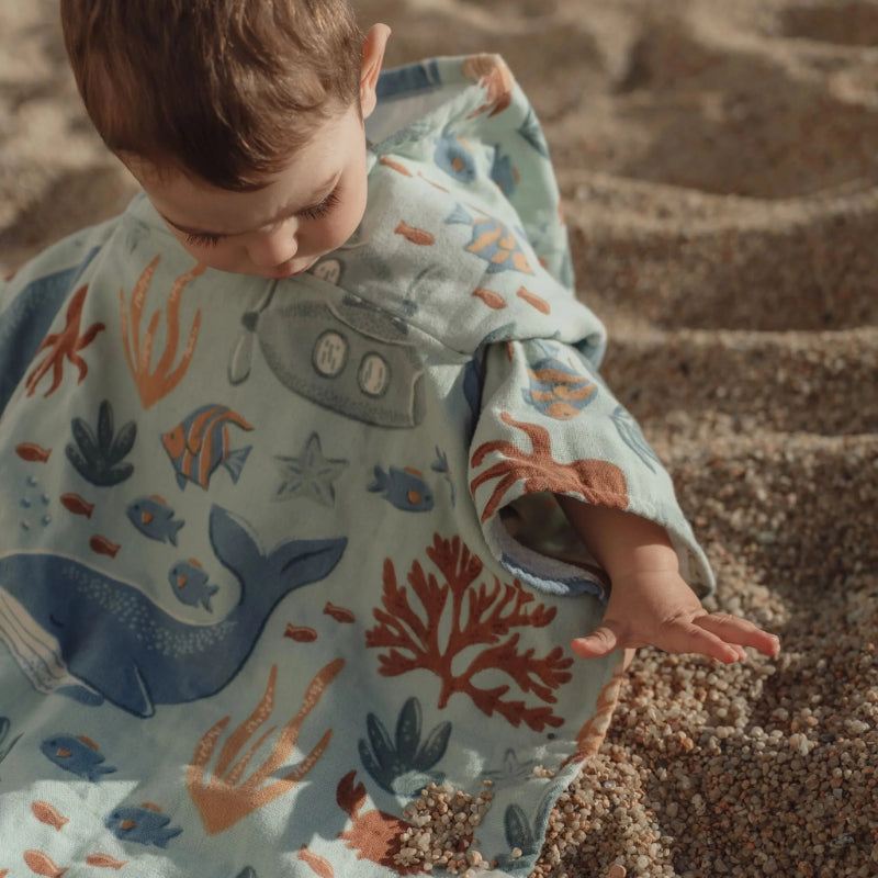 Little Dutch - Poncho da mare TU - Ocean World Multicolour