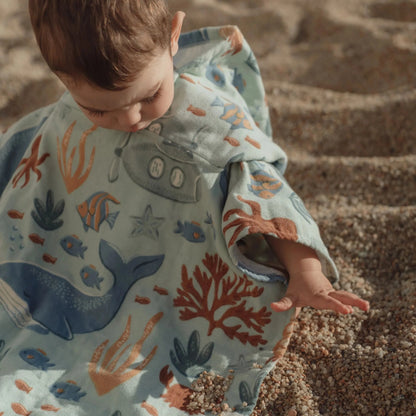 Little Dutch - Poncho da mare TU - Ocean World Multicolour