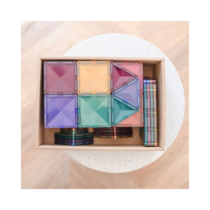 Connetix - Tiles Pastello 64 Pezzi - Starter Pack Tessere Magnetiche (Pacco Iniziale)