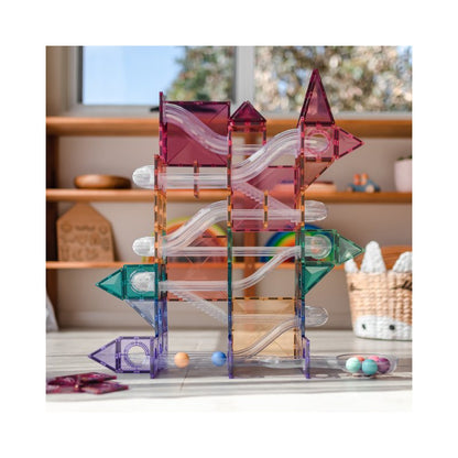 Connetix - Tiles Pastello 106 Pezzi - Pista per Biglie Magnetica (Ball Run Pack)