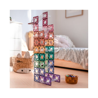 Connetix - Tiles Pastello 106 Pezzi - Pista per Biglie Magnetica (Ball Run Pack)