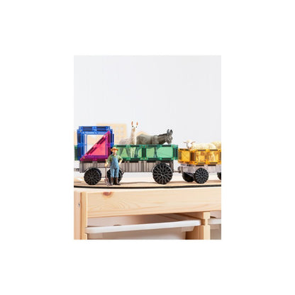 Connetix - Tiles Pastello 50 Pezzi - Set Mezzi di Trasporto Magnetici (Transport Pack)