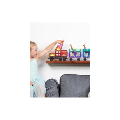 Connetix - Tiles Pastello 50 Pezzi - Set Mezzi di Trasporto Magnetici (Transport Pack)