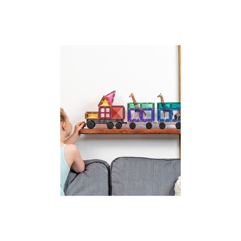 Connetix - Tiles Pastello 50 Pezzi - Set Mezzi di Trasporto Magnetici (Transport Pack)
