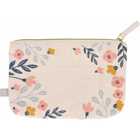 Räder - Pochette in cotone e fiori stampati 17,5x12cm