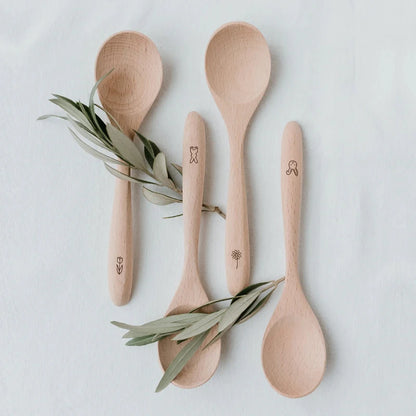 Eulenschnitt - Cucchiai in legno FSC - tema coniglietti set 4pz