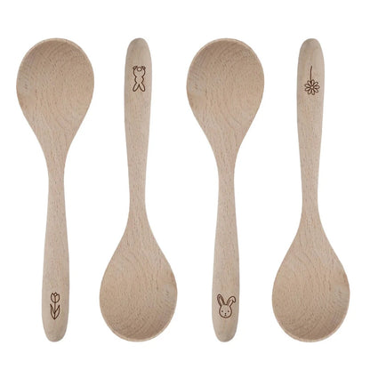 Eulenschnitt - Cucchiai in legno FSC - tema coniglietti set 4pz