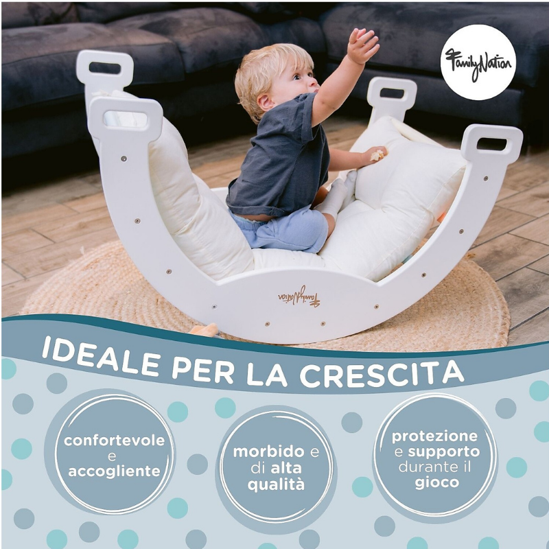 Family Nation - Cuscino per Arco Montessori Rainbow - Cotone