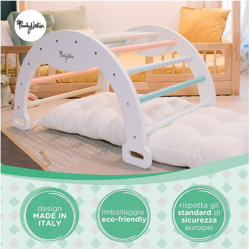 Family Nation - Cuscino per Arco Montessori Rainbow - Cotone