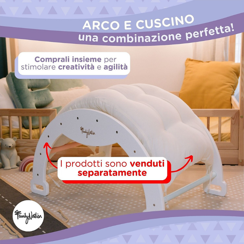 Family Nation - Cuscino per Arco Montessori Rainbow - Cotone