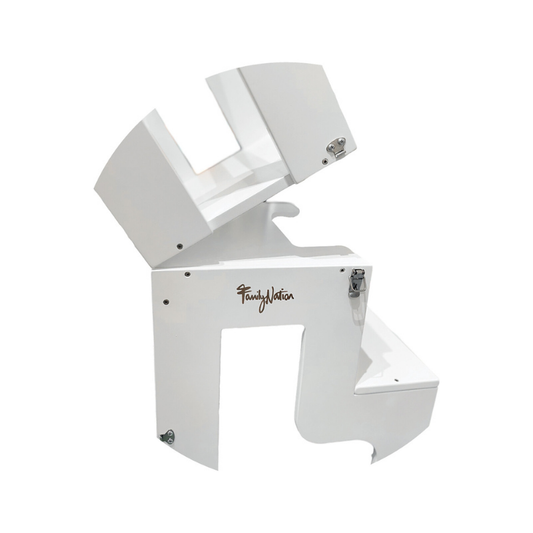 Family Nation - Torre Montessori 2 in 1 convertibile in Tavolo e Sedia - Bianco