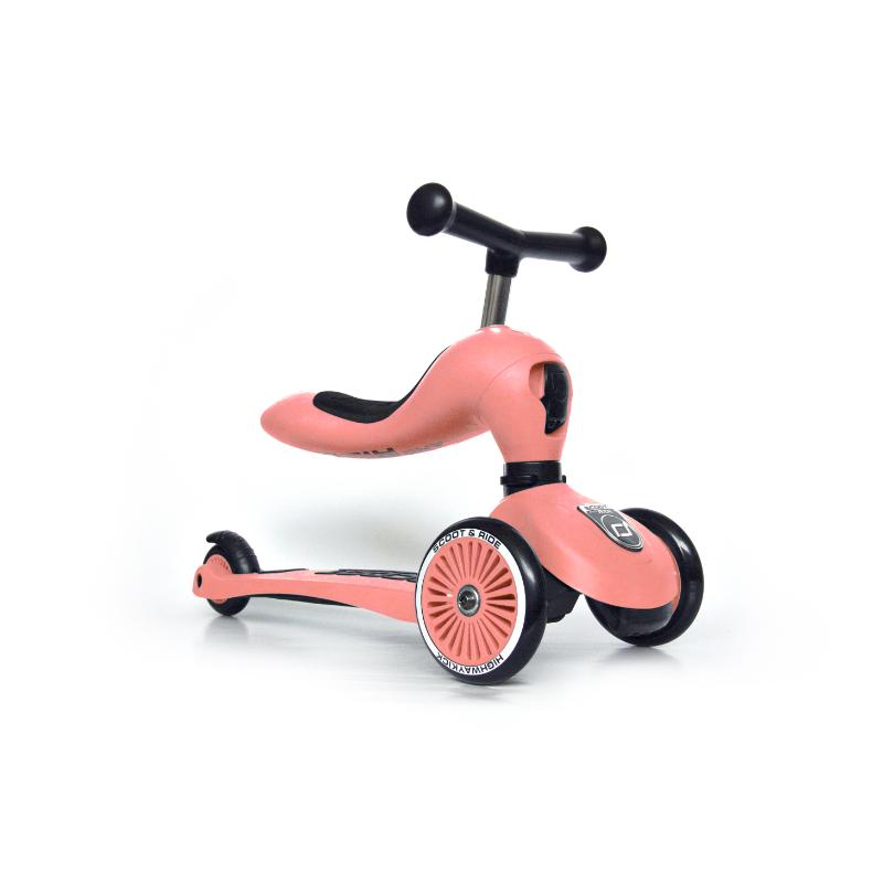 Scoot and Ride - Monopattino e Triciclo - Highwaykick 1 - Trasformabile 2 in 1 - pesca Peach
