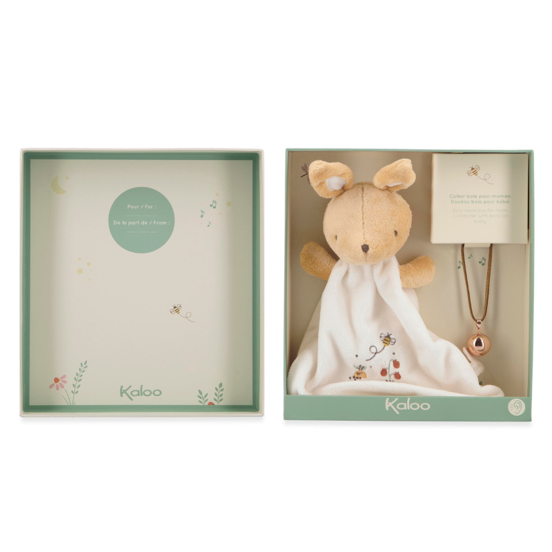 Kaloo - Cofanetto Regalo Doudou e Bola chiama angeli - Coniglio