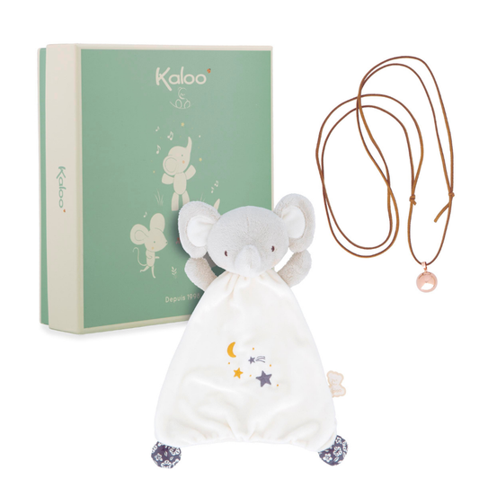Kaloo - Cofanetto Regalo Doudou e Bola chiama angeli - Elefante