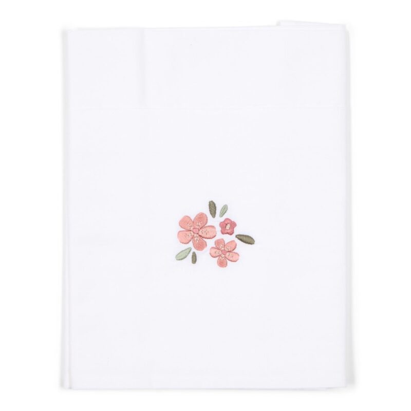 Little Dutch - Lenzuolo ricamato in cotone 110x140 - Fairy Flowers