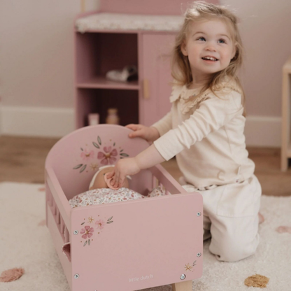 Little Dutch - Lettino per le bambole con set coperta e cuscino - Essentials