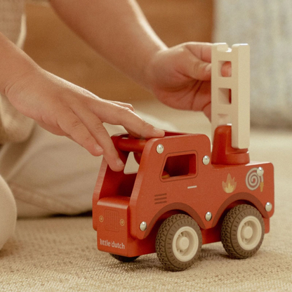 Little Dutch - Camion dei Pompieri e Vigili del Fuoco con personaggio - Essentials