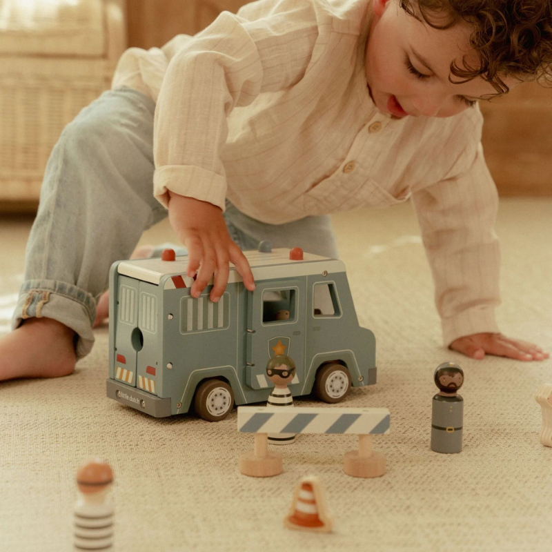 Little Dutch - Macchina della Polizia Grande con personaggi - Essentials