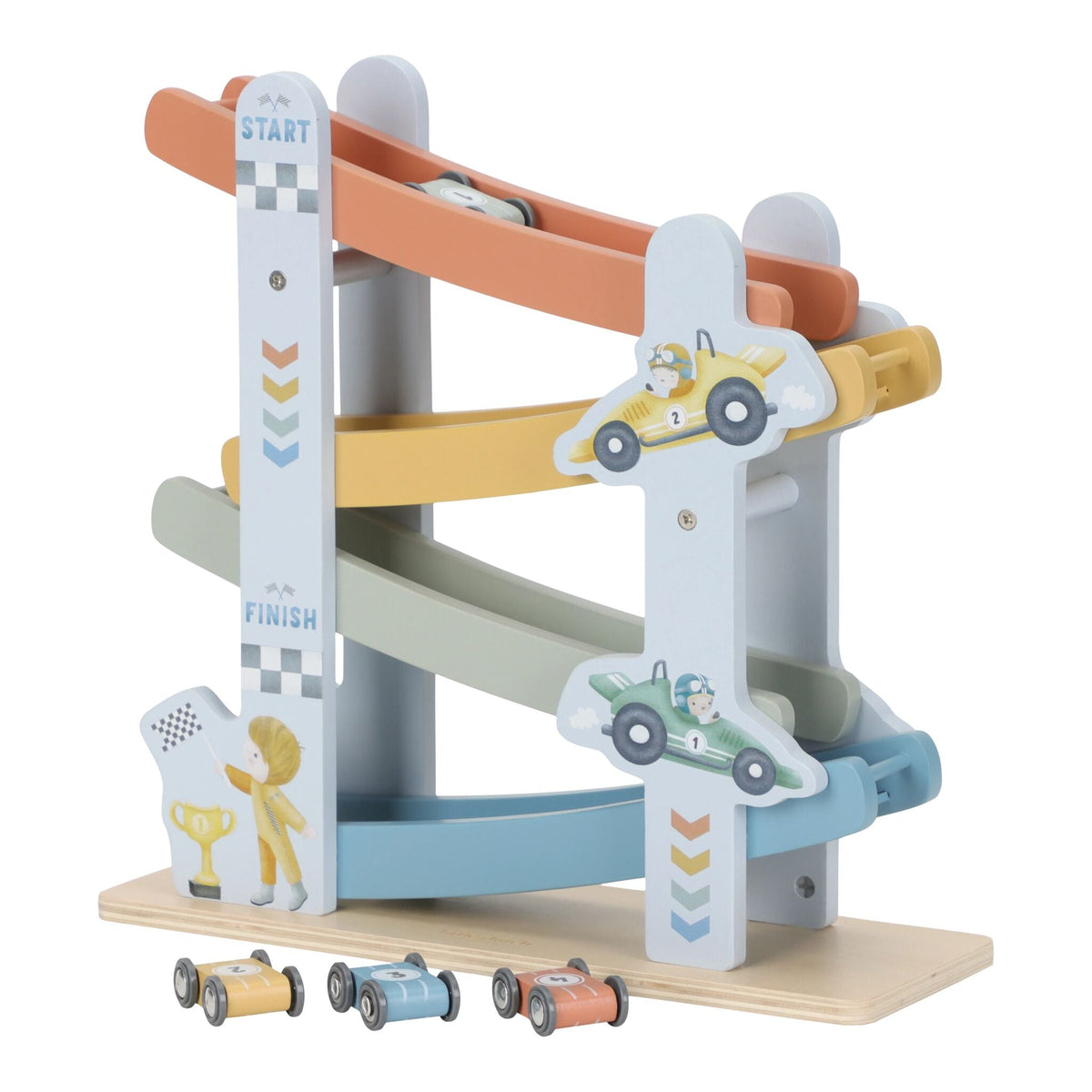 Ramp Racer Little Dutch, scivolo in legno con macchinine
