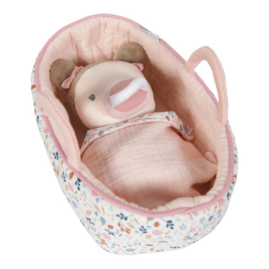 Little Dutch - Rosa - Set babycare con bambola morbida culla e accessori - Little pink Flowers