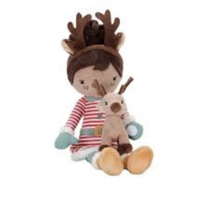 Little Dutch - Evi con renna - bambola morbida 35cm - Natale