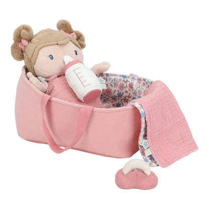 Little Dutch - Set babycare con bambola morbida culla e accessori - Rosa GRS