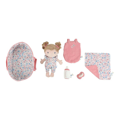 Little Dutch - Set babycare con bambola morbida culla e accessori - Rosa GRS