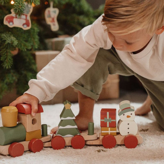 Little Dutch - Trenino puzzle impilabile - Natale