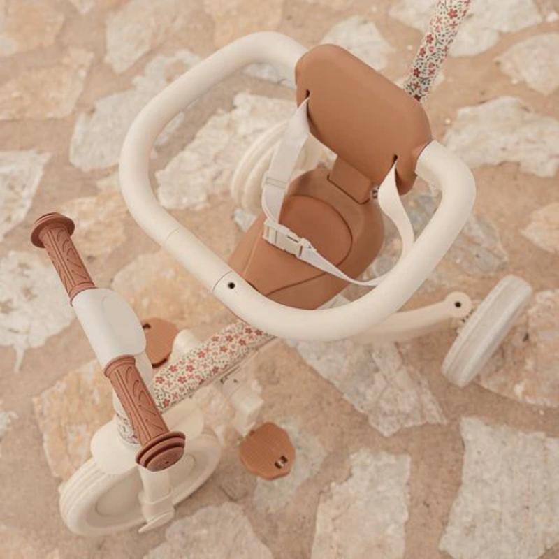 Little Dutch - Triciclo Evolutivo 4 in 1 Kaya-Balance - Bianco con Fiorellini