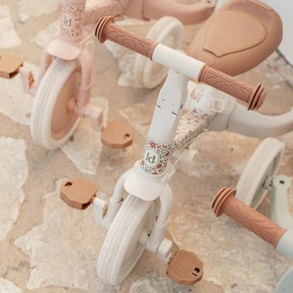 Little Dutch - Triciclo Evolutivo 4 in 1 Kaya-Balance - Bianco con Fiorellini