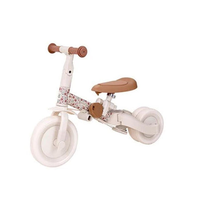 Little Dutch - Triciclo Evolutivo 4 in 1 Kaya-Balance - Bianco con Fiorellini