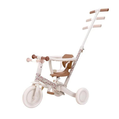 Little Dutch - Triciclo Evolutivo 4 in 1 Kaya-Balance - Bianco con Fiorellini