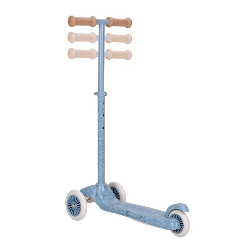 Monopattino 3 ruote Little Dutch Safari Dreams blu - manubrio regolabile su 3 altezze