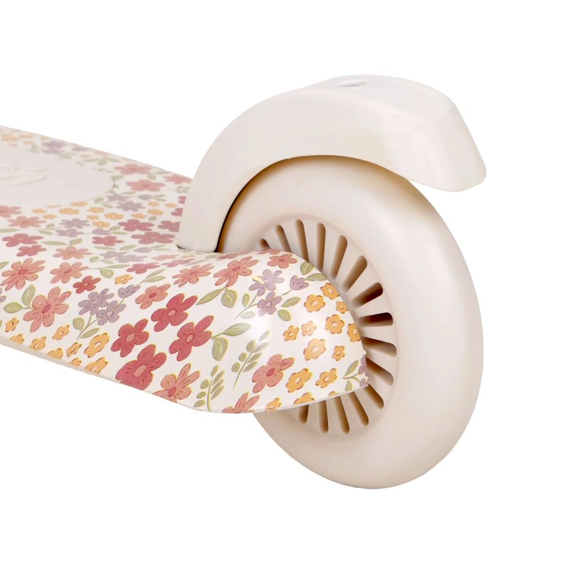 Monopattino 3 ruote Little Dutch Sunny Flower panna - ruota posteriore con freno
