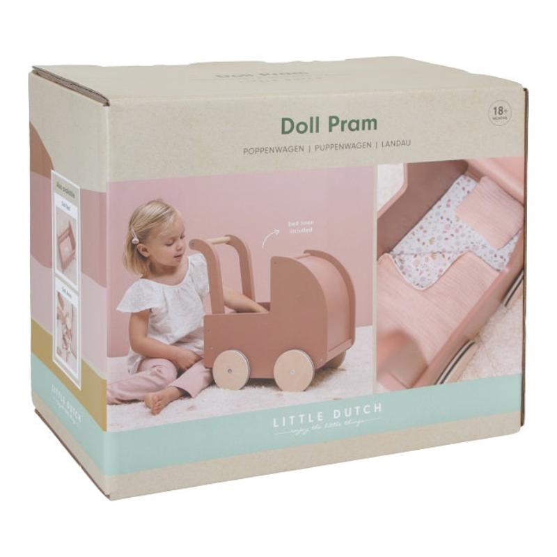 Little Dutch - Carrozzina per bambole in legno FSC