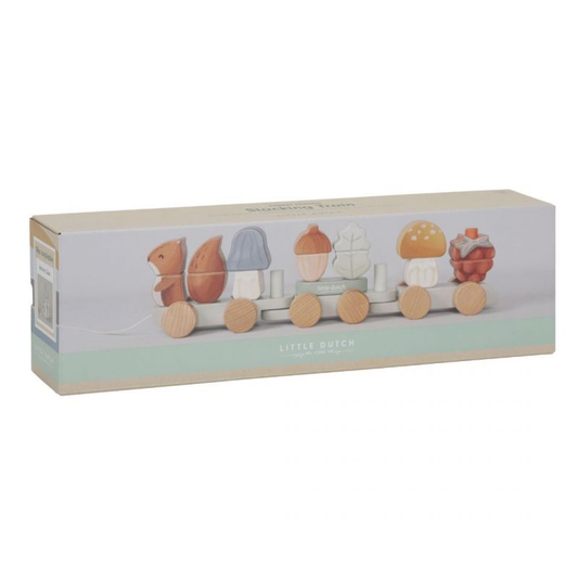 Little Dutch - Trenino puzzle impilabile - Forest Friends