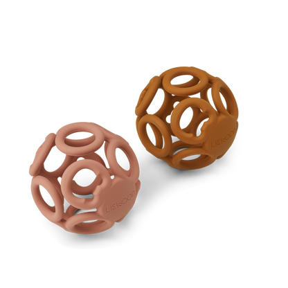 Liewood - Jasmin - Palla Dentizione in silicone per neonati - Senape Rosa