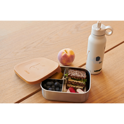 Liewood Arthur Lunchbox Orso Rosa | Contenitore Pappa Merenda Alluminio BPA Free