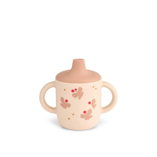 Liewood - Neil - Sippy Cup - Bicchiere in Silicone con Beccuccio - Farfalline e Fiori di melo