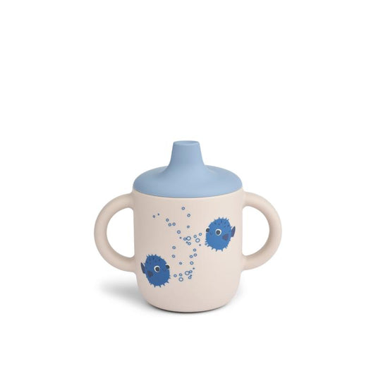 Liewood - Neil - Sippy Cup - Bicchiere in Silicone con Beccuccio - Pesce Palla