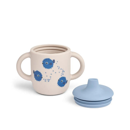 Liewood - Neil - Sippy Cup - Bicchiere in Silicone con Beccuccio - Pesce Palla