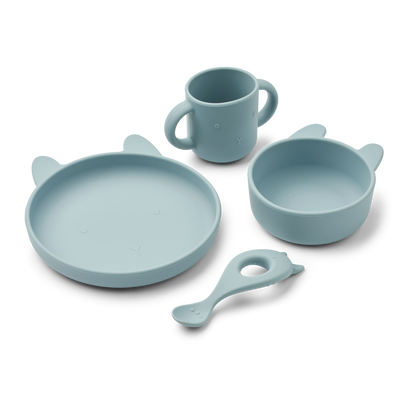 Liewood - Vivi - Set Pappa 4 Pezzi - Coniglio blu