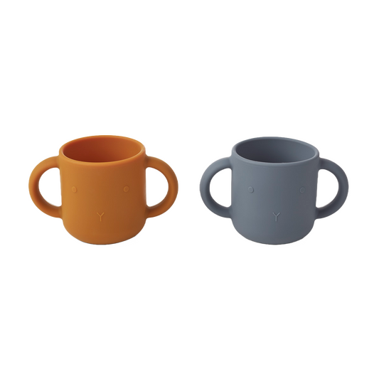 Liewood - Gene - 2-pack Tazza in Silicone - Coniglio blu