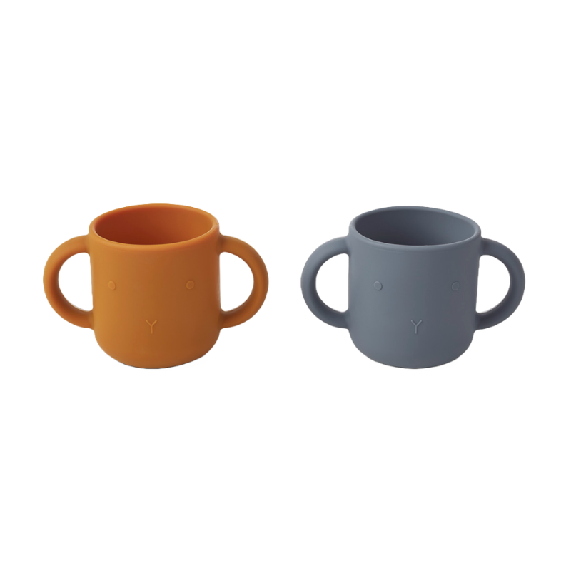 Liewood - Gene - 2-pack Tazza in Silicone - Coniglio blu