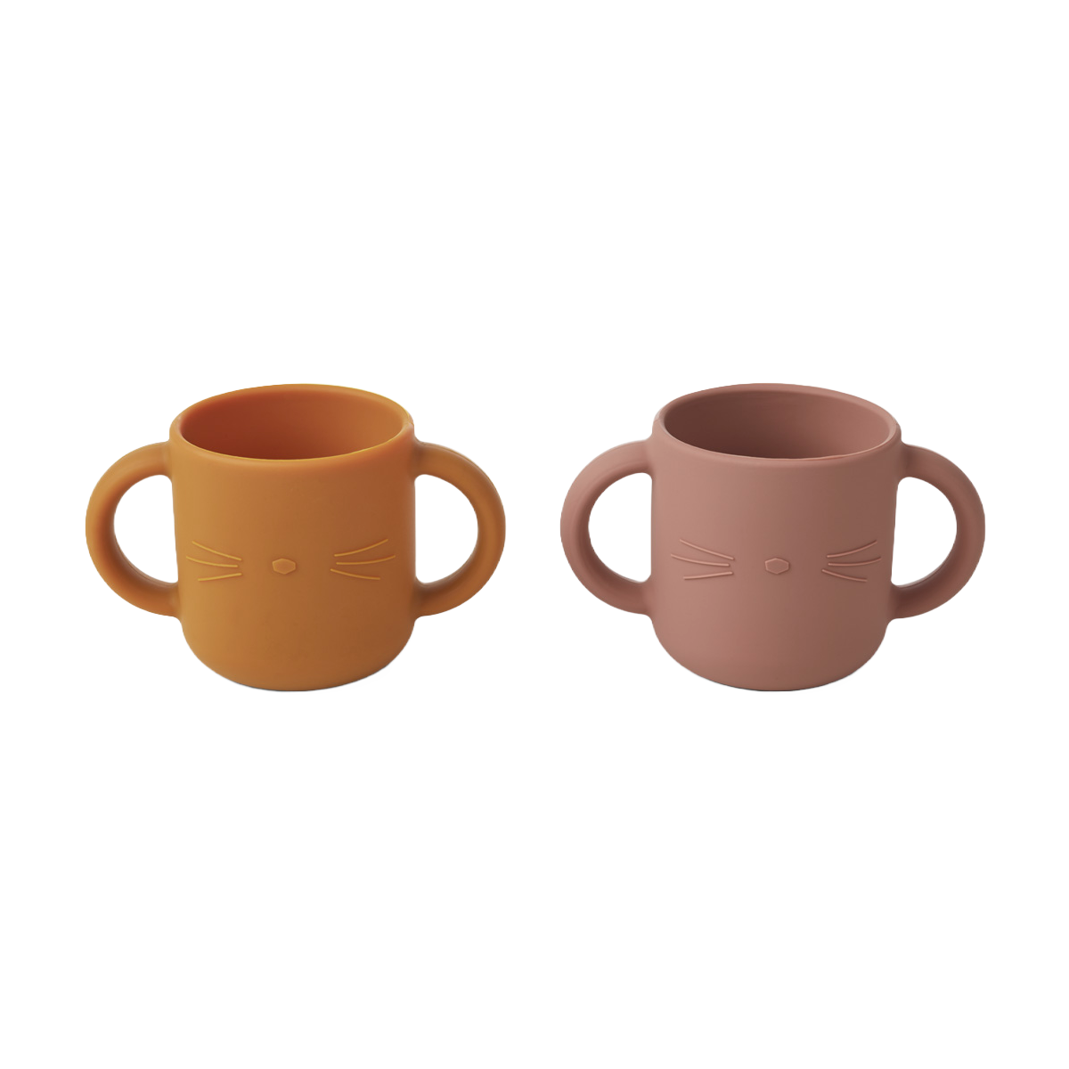 Liewood - Gene - 2-pack Tazza in Silicone - Gatto rosa