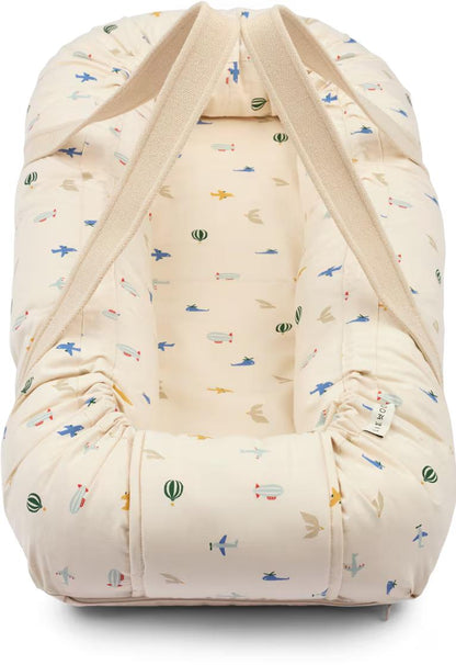 Liewood - Gro - Babylift riduttore e culla per neonati - Bianco aviatori