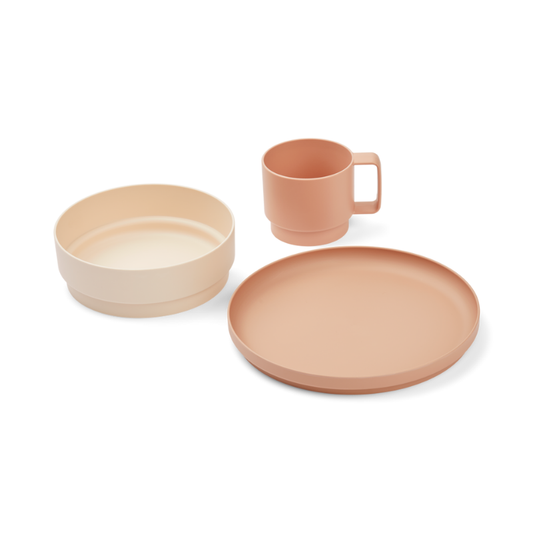 Liewood - Walt Vivi - Set da pranzo 3 Pezzi - Rosa