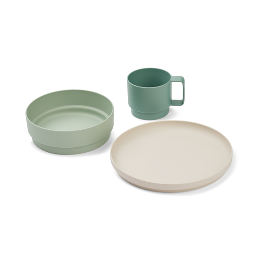 Liewood - Walt Vivi - Set da pranzo 3 Pezzi - Verde